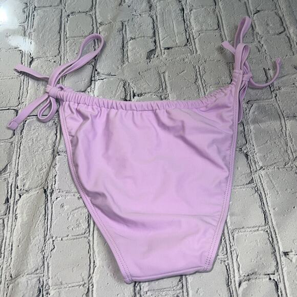 XHILARATION Tie Sides Adjustable Bikini Swimwear Bottom Lavender Women's L NWOT - Picture 4 of 5